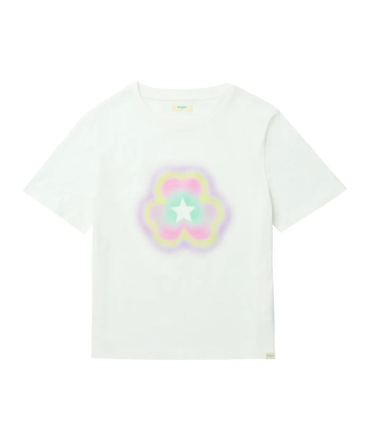 ILLIT Rockfish Weatherwear [× ILLIT] Clover Half Sleeve T-Shirt - White