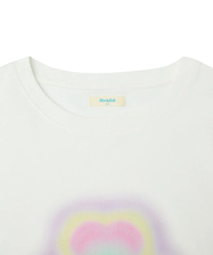 ILLIT Rockfish Weatherwear [× ILLIT] Clover Half Sleeve T-Shirt - White