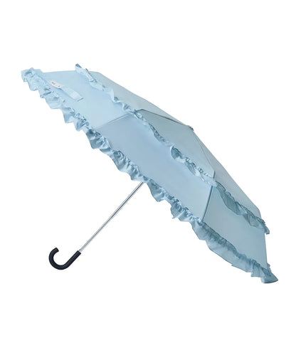 ILLIT Rockfish Weatherwear [× ILLIT] Short Frilled Umbrella - Sky Blue
