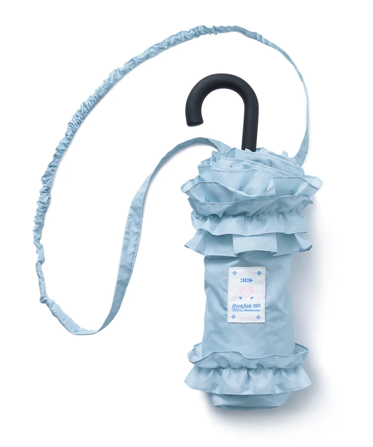 ILLIT Rockfish Weatherwear [× ILLIT] Short Frilled Umbrella - Sky Blue