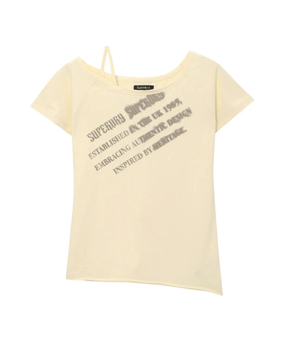 Superdry Women’s Script T-Shirt – Light Yellow (ILLIT Wear)