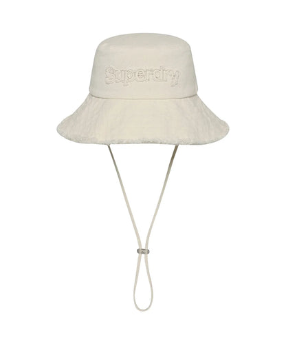 Superdry Women’s Cotton Washed Safari Hat – Ivory (ILLIT Wear)