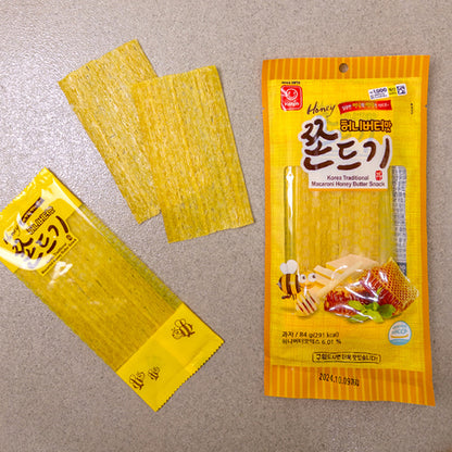 Korean Sweet Chewy Snack (Jjondigi) – Honey Butter Flavor 300g