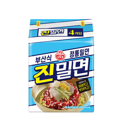 Ottogi Jin Milmyeon – Authentic Busan-Style Wheat Noodles  (135g*4)