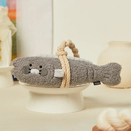 Kakao Friends Guardian Pollack Fish Plush Doll – Solid Air Freshener & Magnetic Hook Included