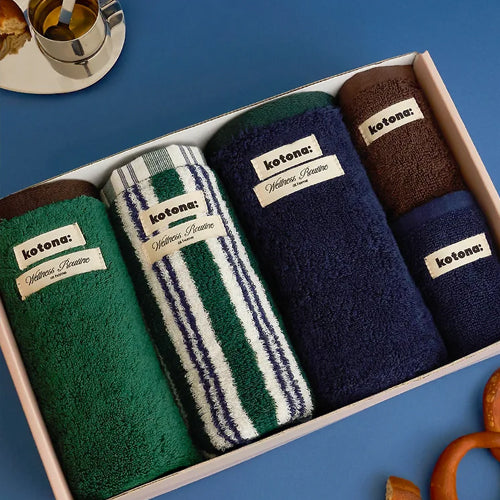 kotona: Gift Set 5-Piece Hotel Towel 40-Count Heavyweight Towel 200g