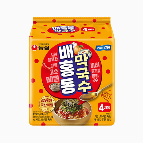 Baehongdong Spicy Bibim Buckwheat Noodles (Makguksu) (114g*4)