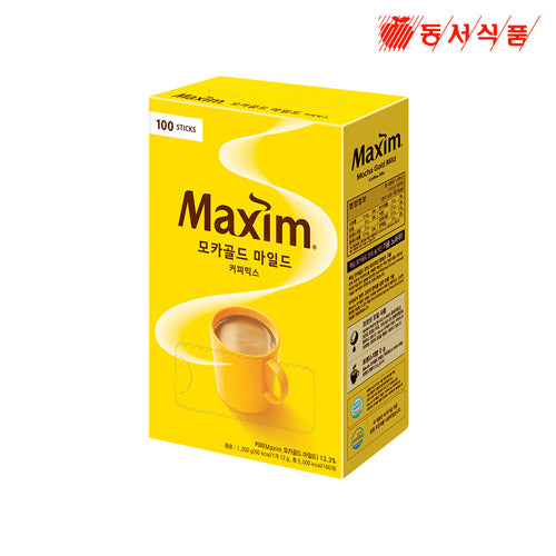 Maxim Mocha Gold Mild Korean Instant Coffee Mix 100 Sticks