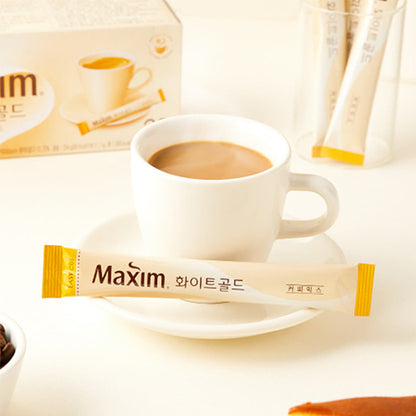 Maxim White Gold Instant Coffee Mix 100 Sticks – Korean Mild Coffee Mix
