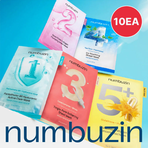 numbuzin No.1–5 Sheet Mask (10 Sheets) [Choose 1]