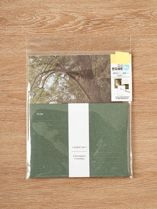 Emotional Letter Set 4 Set Green [DAISO]