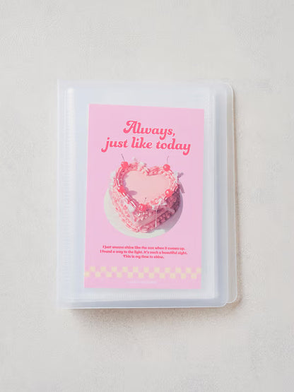 Polku Photo Card Album 20 Sheets Pink [DAISO]