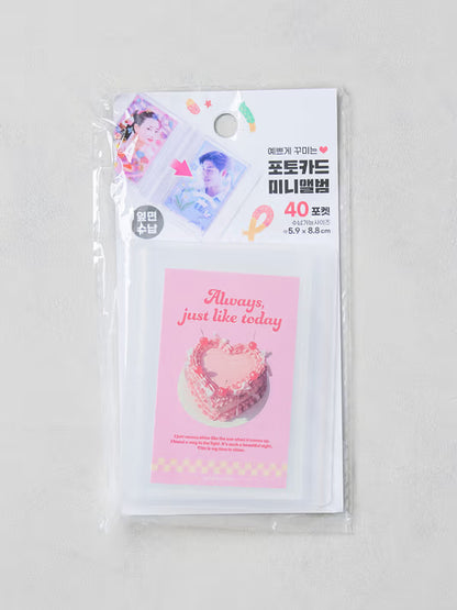 Polku Photo Card Album 20 Sheets Pink [DAISO]