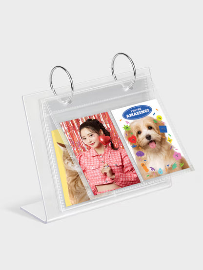 Polku Photo Card Ring Stand 20 Sheets 80 Pockets [DAISO]