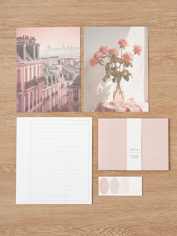 Emotional Letter Set 4 Set Pink [DAISO]