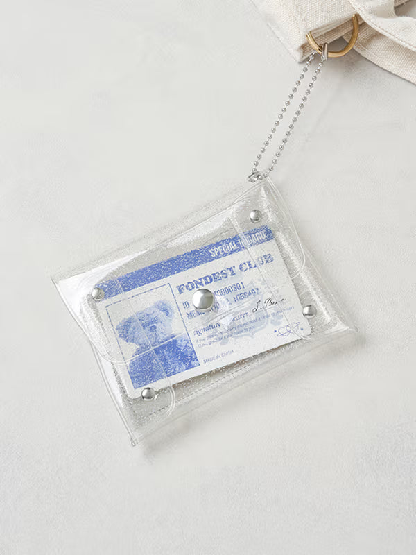 Polku Photo Card Ball Chain Glitter Case [DAISO]