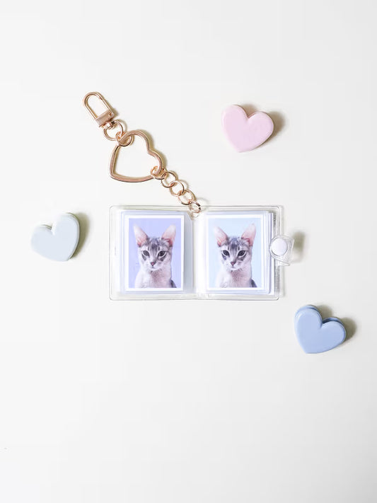 Heart Keyring Mini Album 8-Pack [DAISO]