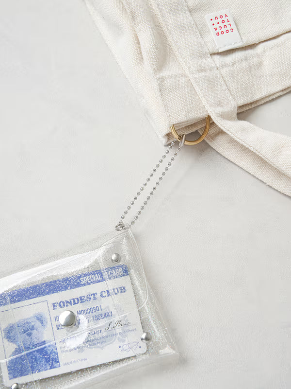 Polku Photo Card Ball Chain Glitter Case [DAISO]