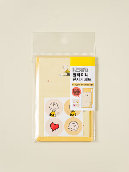 Peanuts Vintage Charlie Mini Stationery Pads (20 Sheets) [DAISO]