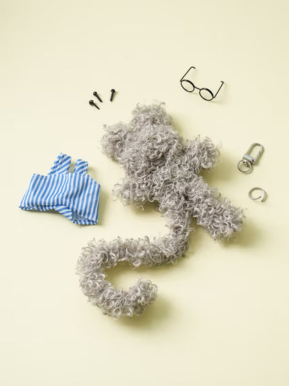 Make Your Own DIY Doll Keychain With A Poodle Fur Bib [DAISO]