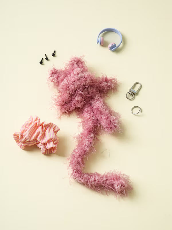 Make Your Own DIY Doll Keychain With Long Hair Headset [DAISO]