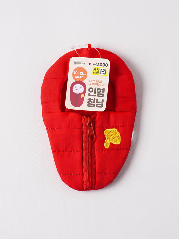 Doll DIY Cozy Fluffy Sleeping Bag Red [DAISO]