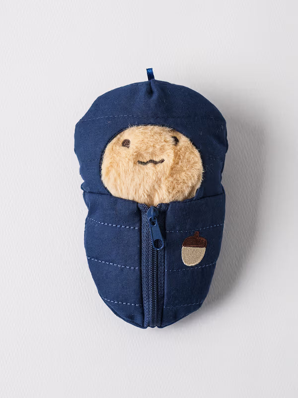 Doll DIY Cozy Fluffy Sleeping Bag Navy [DAISO]