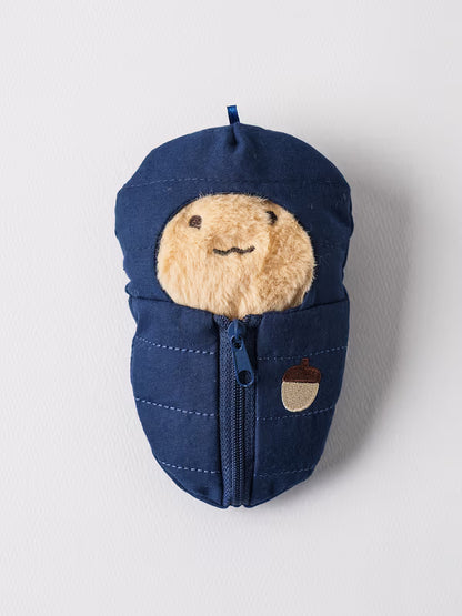 Doll DIY Cozy Fluffy Sleeping Bag Navy [DAISO]