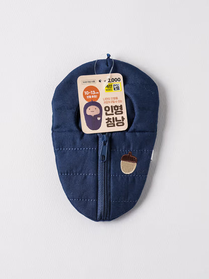 Doll DIY Cozy Fluffy Sleeping Bag Navy [DAISO]