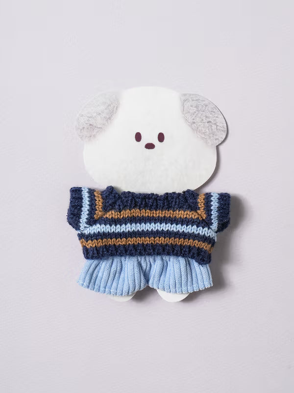 DIY Winter Striped Knit & Pants Set for Dolls [DAISO]