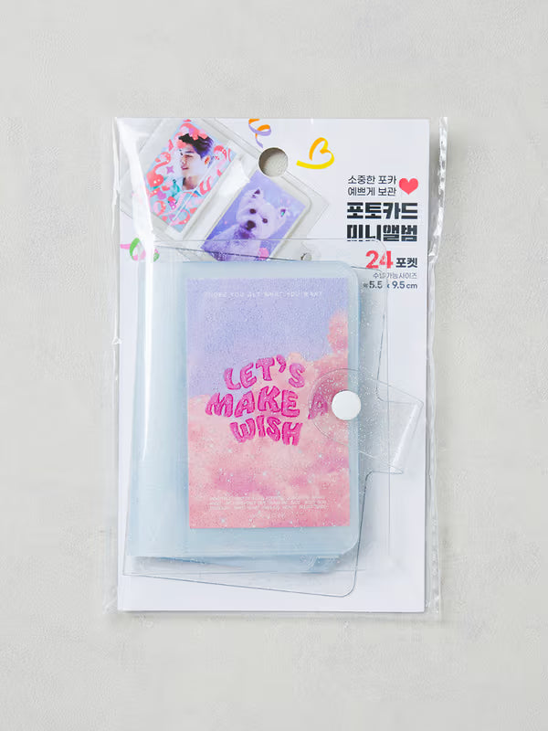 Photocard Tick-Tock Transparent Photo Card Holder 12 Sheets [DAISO]