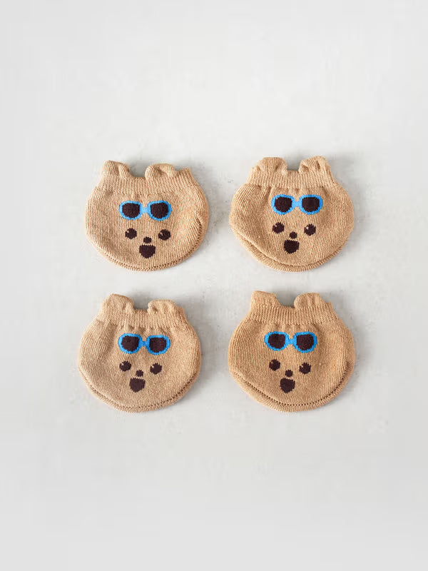 Carrier Wheel Covers (4 Pack) Brown [DAISO]