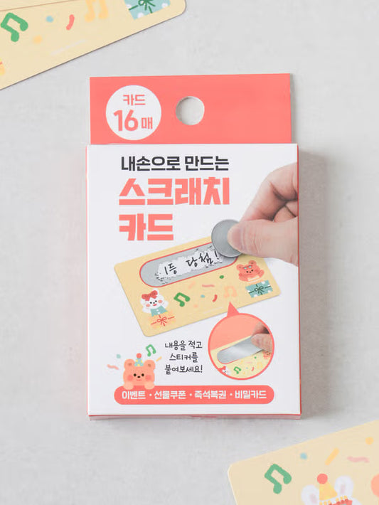 Mini Scratch Cards (16 sheets) Orange [DAISO]