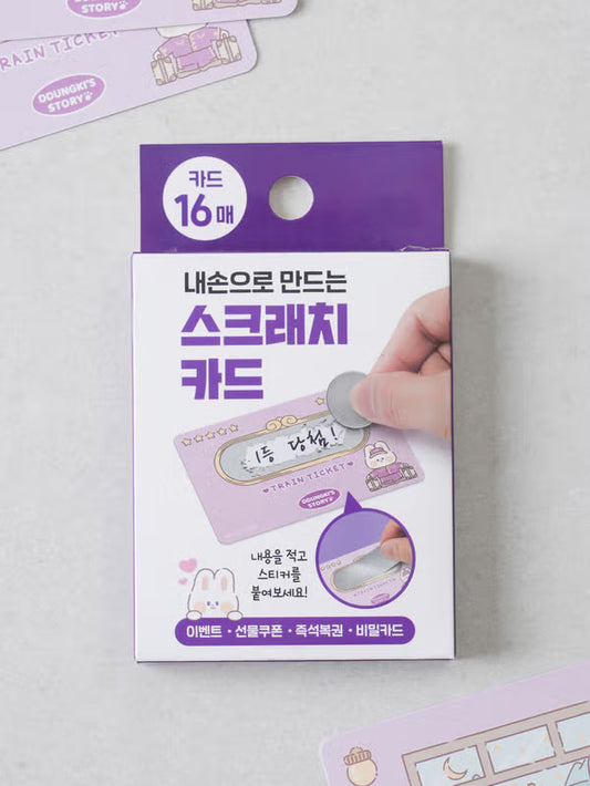 Mini Scratch Cards (16 sheets) Purple [DAISO]