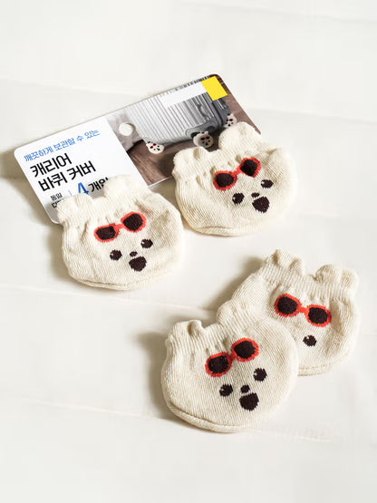 Carrier Wheel Covers (4 Pack) Ivory [DAISO]