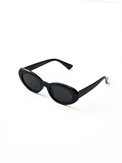 [UV protection up to 99%] Oval Sunglasses Black [DAISO]