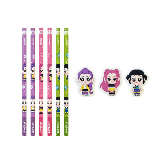 KPOP DEMON HUNTERS - Pencil and Eraser Set [ONE YEAR ANNIVERSARY POP-UP]