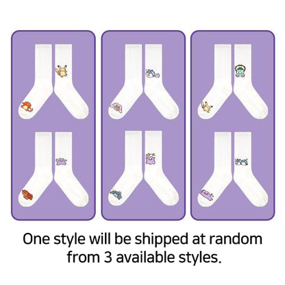 Pokémon Edition Sports Socks 2-Pair Random Set with Card Sticker (RANDOM)