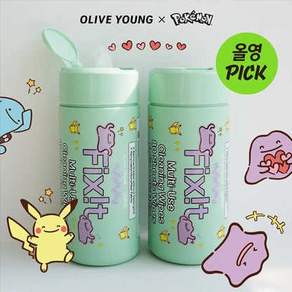 Pokémon Edition Fixit Mini Cleaning Roll Tissue – 80 Sheets