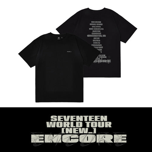 SEVENTEEN WORLD TOUR [NEW_] ENCORE Official MD - S/S T-Shirt Black