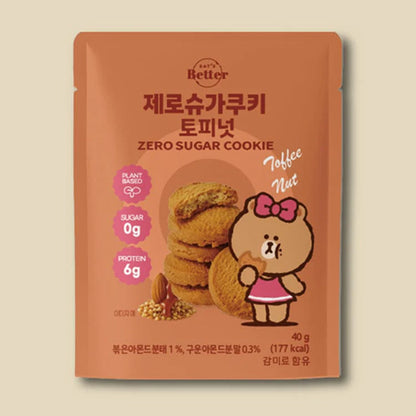 LINE FRIENDS Eat’s Better Zero Sugar Cookies 40g – Choose 1 of 3 Flavors